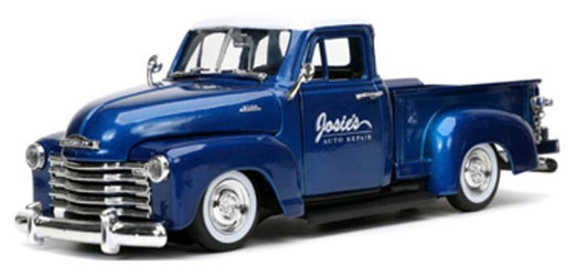 JADA32311 JadaToys 1:24 Chevrolet 1953 Pickup Blue/Josie's AUTO REPAIR