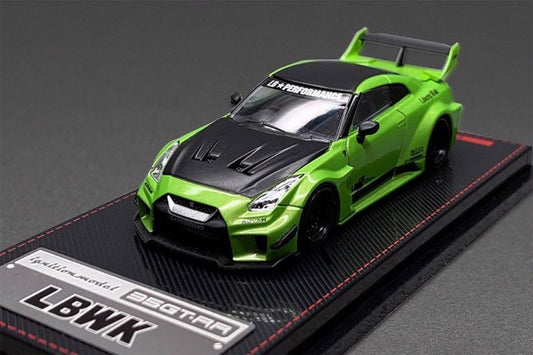 MC95-GM ignition model 1:64 LBWK LB SILHOUETTE WORKS GTR 35GT-RR Green Meta