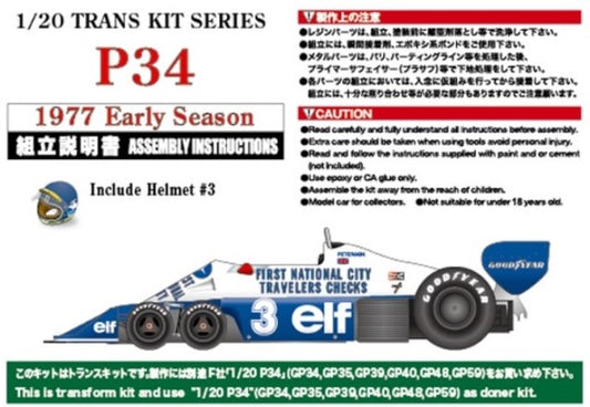 TK2064 1:20 Studio27 Tyrrell P34 1977 early Convesion Kit model car kit