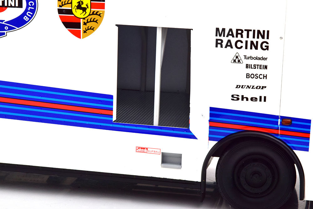 CMR154 CMR 1:18 Mercedes O317 Porsche Renntransporter 1968 MARTINI Racing