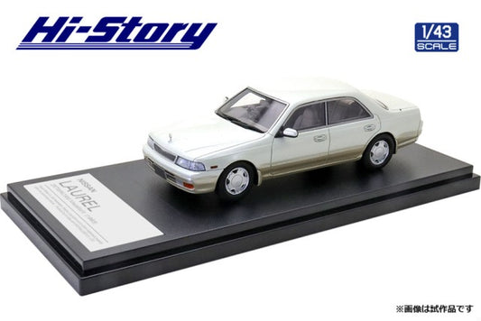 HS295WG Hi-Story 1:43 Nissan LAUREL 25 twincam Medalist V (1993) White Pearl