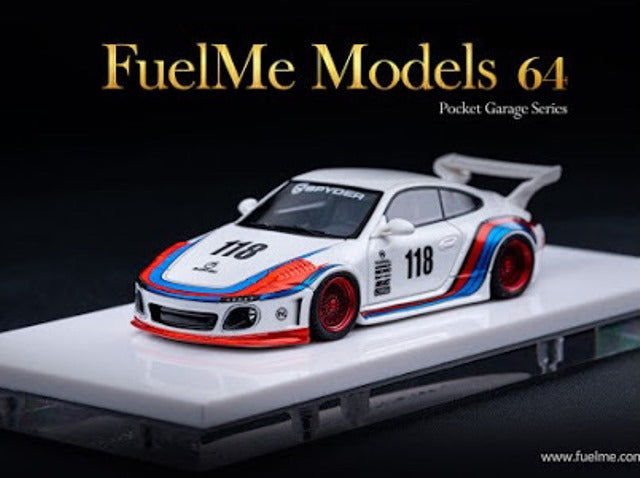 FM64006PG-A Fuelme Models 1:64 Porsche OLD NEW 997 Martini #118 model car