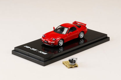 HJ642007FR Hobby JAPAN 1:64 Mazda RX-7 (FD3S) TYPE RS Vintage Red with engine display model