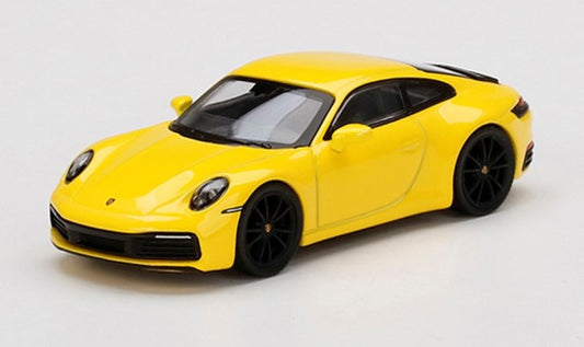 MGT00252-L TSM MINI-GT 1:64 Porsche 911 992 Carrera 4S Racing Yellow LHD