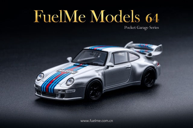 FM64005PG-F Fuelme Models 1:64 Porsche GW Gunther Werks 400R Martini model car