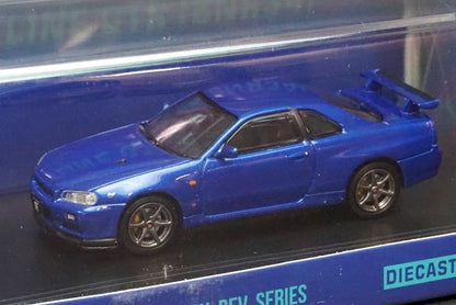 Stance Hunters 1:64 Nissan Skyline GTR R34 V-SPEC-II Bayside Blue