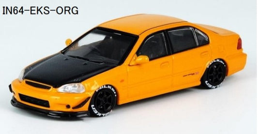 IN64-EKS-ORG INNO MODELS 1:64 Honda Civic FERIO Vi-RS JDM MOD VER Meta Orange