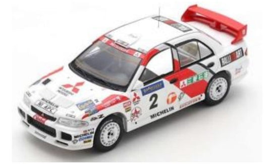 S6514 SPARK 1:43 Mitsubishi Lancer Evolution III #2 winner Rally Hong Kong Beijing 1996 Ari Vatanen Tilber