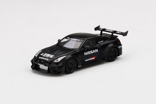 LBWK Limited MC115-MB TSM MINI-GT 1:64 Nissan LB-Silhouette WORKS GT 35GT-RR Ver 2 Matte Black LBWK Right Hand Drive Blister Package