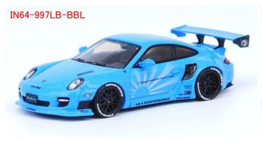 IN64-997LB-BBL INNO MODELS 1:64 997 Liberty Walk Baby Blue