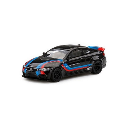 LBWK Limited MGT00306-LB TSM MINI-GT 1:64 BMW LB-WORKS M4 Black W/M Stripe Blister Pack