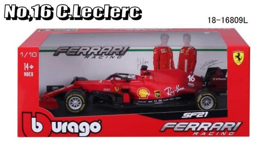 18-16809L Bburago 1:18 Ferrari SF21 2021 #16 C.Leclerc model car