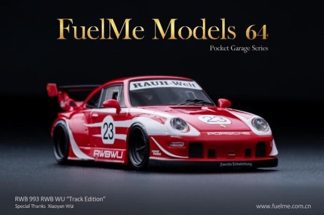 FM64002-RWB993-12 Fuelme Models 1:64 RWB 993 RWBWU Track Edition Salzburg Red