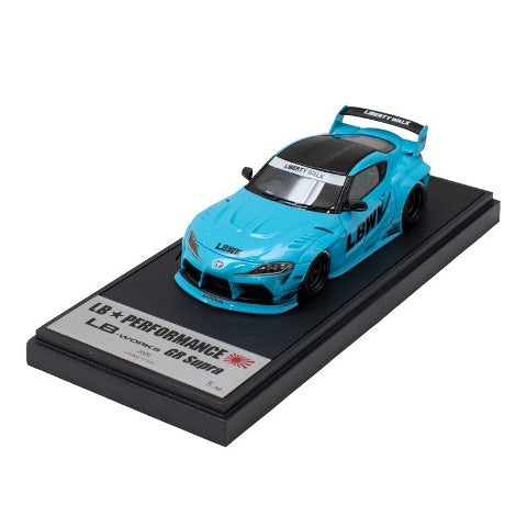 LB013BSP MakeUp EIDOLON 1:43 LBWK LB-WORKS Toyota GR Supra Light Blue Pearl LBWK Limited