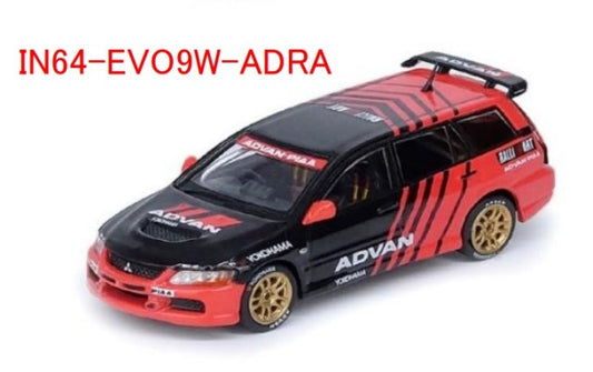 IN64-EVO9W-ADRA INNO MODELS 1:64 Mitsubishi Lancer Evo IX Wagon ADVAN Livery With RaceCar Interior