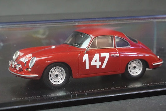 1:43 SPARK S6600 Porsche 356B 2000 Carrera2 GS-GT Monte Carlo Rally 1964 #147