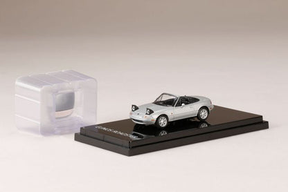 HJ641025ALS Hobby JAPAN 1:64 Mazda Eunos Roadster NA6CE Open Retractable headlights Silverstone Metallic