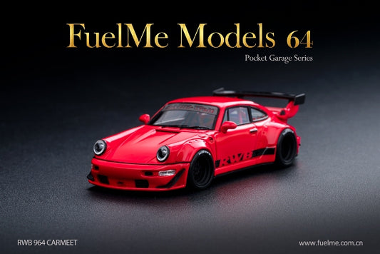 FM64002-RWB964-06 Fuelme Models 1:64 Porsche 911 RWB 964 CARMEET Red