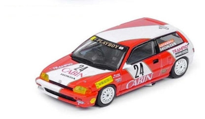 IN64-EAT-MGP21CB INNO MODELS 1:64 Honda Civic Si E-AT #24 "CABIN" Macau Guia Race 1988 2nd 1600cc Class