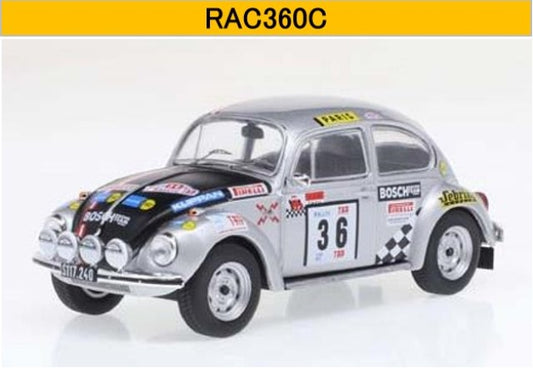 RAC360C IXO 1:43 VW Volks Wagen Beetle 1302 S 1973 Rally Portugal #36 H.Grunsteidl/G.Hopf