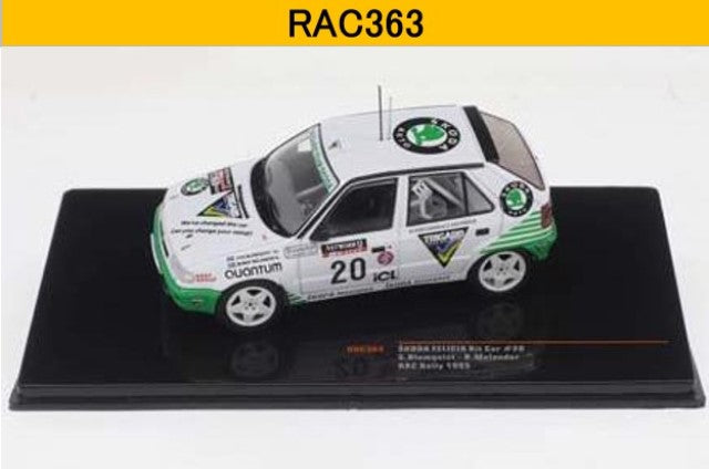 RAC363 ixo 1:43 Skoda Felicia Kit Car 1995 RAC Rally #20 S.Blomquist/B.Melander