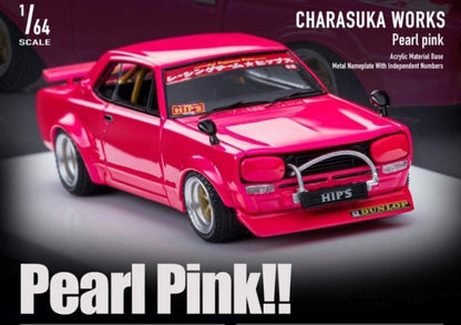 FM64006PG-05 Fuelme Models 1:64 Nissan Hakosuka KPGC10 CHARASUKA WORKS Pearl Pink