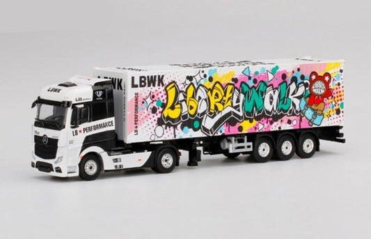 MGT00333-L TSM MINI-GT 1:64 Mercedes Benz Actros 40ft Container "LBWK Kuma Graffiti" LHD