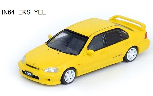 IN64-EKS-YEL INNO MODELS 1:64 Honda Civic FERIO Vi RS Phoenix JDM MOD Version