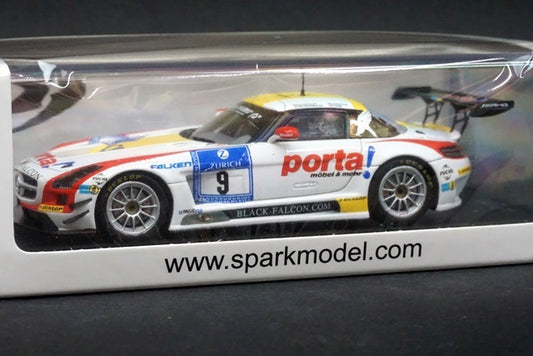 1:43 SPARK SG077 Mercedes Benz SLS AMG GT3 Nurburgring 24h Winner 2013#9