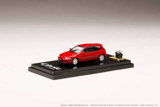 HJ641017GR Hobby JAPAN 1:64 Honda Civic EG6 SiR II/with engine display model