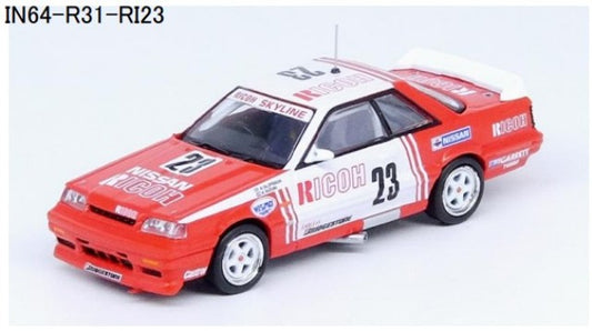 IN64-R31-RI23 INNO MODELS 1:64 Nissan Skyline GTS-R R31 #23 "RICOH" JTCC 1988