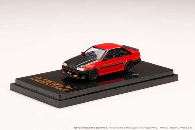 HJ641035CRK Hobby JAPAN 1:64 Toyota Corolla Levin 2door AE86 Carbon Bonnet Red / Black