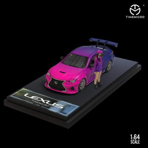 TM Time Micro 1:64 Lexus RCF Chameleon Pink with figure