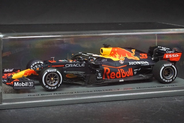 1:43 SPARK S7676 Red Bull Racing Honda RB16B #33 Winner Monaco GP 2021 M.Verstappen model car