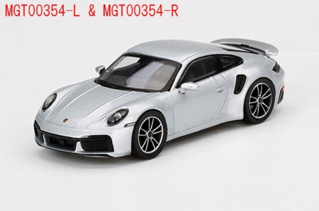 MGT00354-R TSM MINI-GT 1:64 Porsche 911 Turbo S GT Silver Metallic RHD