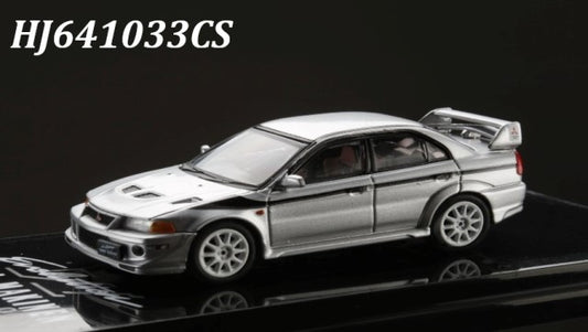 HJ641033CS Hobby JAPAN 1:64 Mitsubishi Lancer GSR EVOLUTION 6 T.M.E.Special Coloring Package GF-CP9A Silver