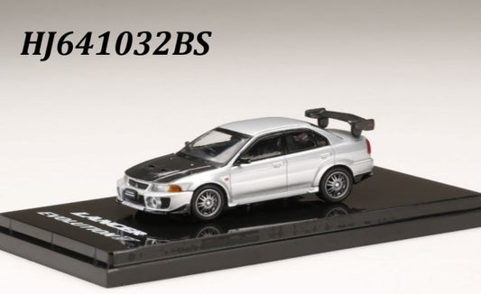 HJ641032BS Hobby JAPAN 1:64 Mitsubishi Lancer GSR EVOLUTION 5 CP9A 1998 Custom Version Silver