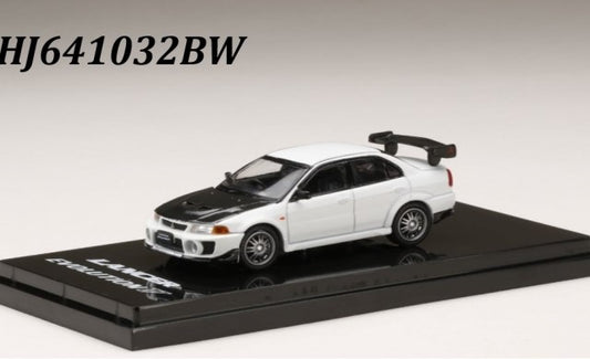 HJ641032BW Hobby JAPAN 1:64 Mitsubishi Lancer GSR EVOLUTION 5 CP9A 1998 Custom Version White