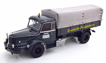 RK180134 ROAD KINGS 1:18 Krupp Titan SWL 80 Canvas Top 1950-1954 Deutsche Bundesbahn Dark Grey