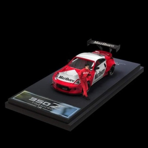 TM Time Micro 1:64 Nissan Fairlady Z Z33 350Z with Marlboro Figure model car