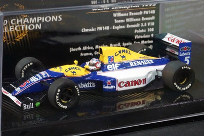 1:43 MINICHAMPS 436920005 Williams Renault FW14B N.Mansell World Champion 1992 #5 CAMEL