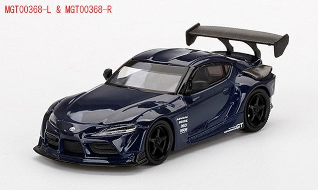 MGT00368-R TSM MINI-GT 1:64 Toyota HKS GR Supra A90 DOWNSHIFT Blue RHD