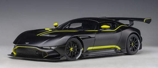 70262 AUTOart 1:18 Aston Martin Vulcan Matte Black / Lime Green Stripe model car