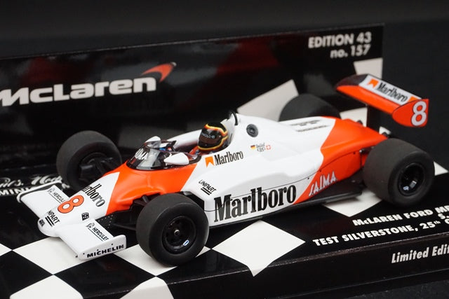 1:43 MINICHAMPS 530834398 McLaren Ford MP4/1C Test Silverstone 1983 #8 S.Belov