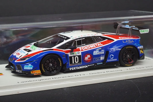 1:43 SPARK SB284 Lamborghini Huracan GT3 Ombra Racing SPA 24h 2016 #10 model car