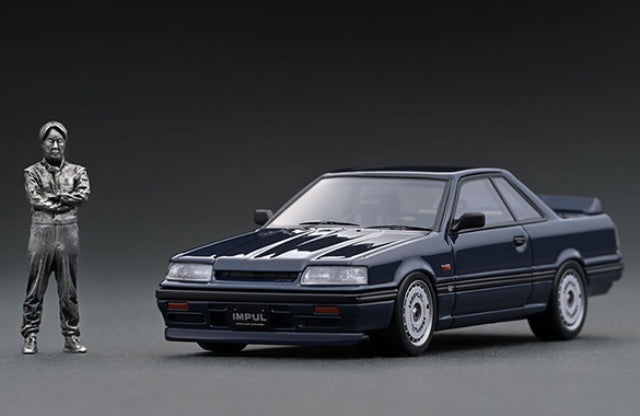 IG2087 ignition model 1:43 Nissan Skyline GTS-R R31 Blue Black With Mr.Hoshino