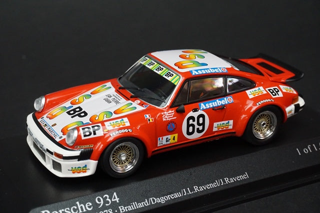 1:43 MINICHAMPS 400786469 Porsche 934 Le Mans 24h 1978 #69 model car