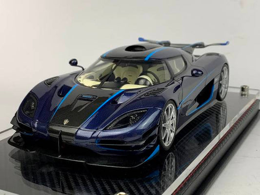 F033-166 Fronti Art 1:18 Koenigsegg one1 Carbon Blue model cars