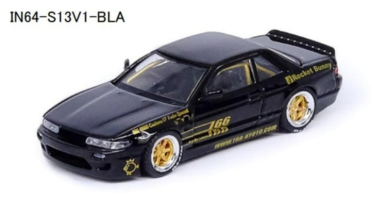 IN64-S13V1-BLA INNO MODELS 1:64 Nissan Silvia S13 PANDEM ROCKET BUNNY Black