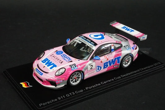 1:43 SPARK SG428 Porsche 911 GT3 Cup Deutschland #2 Champion 2019 model car